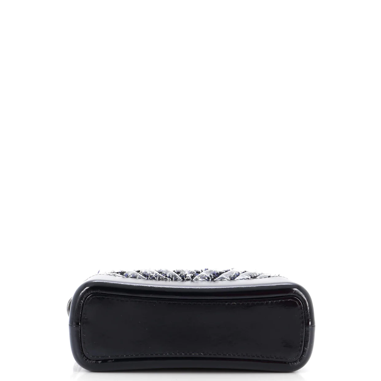 Gabrielle Hobo Chevron PVC Over Tweed Medium - Deep Luxury