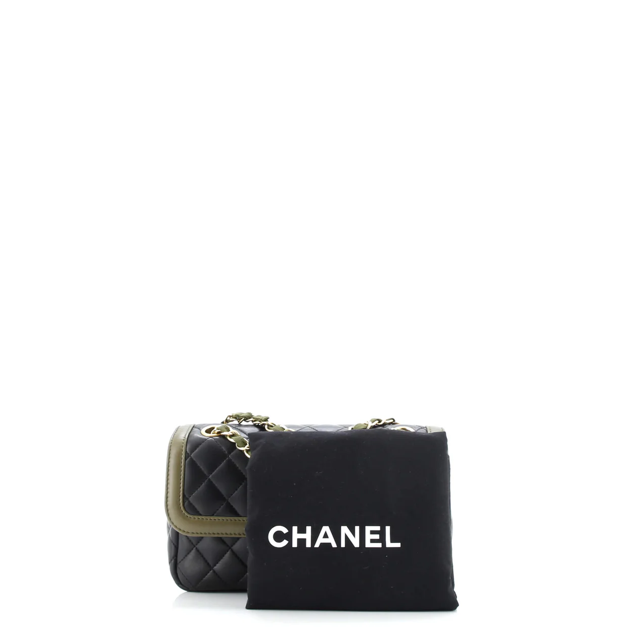 Two Tone Flap Bag Quilted Lambskin Small - Deep Luxury