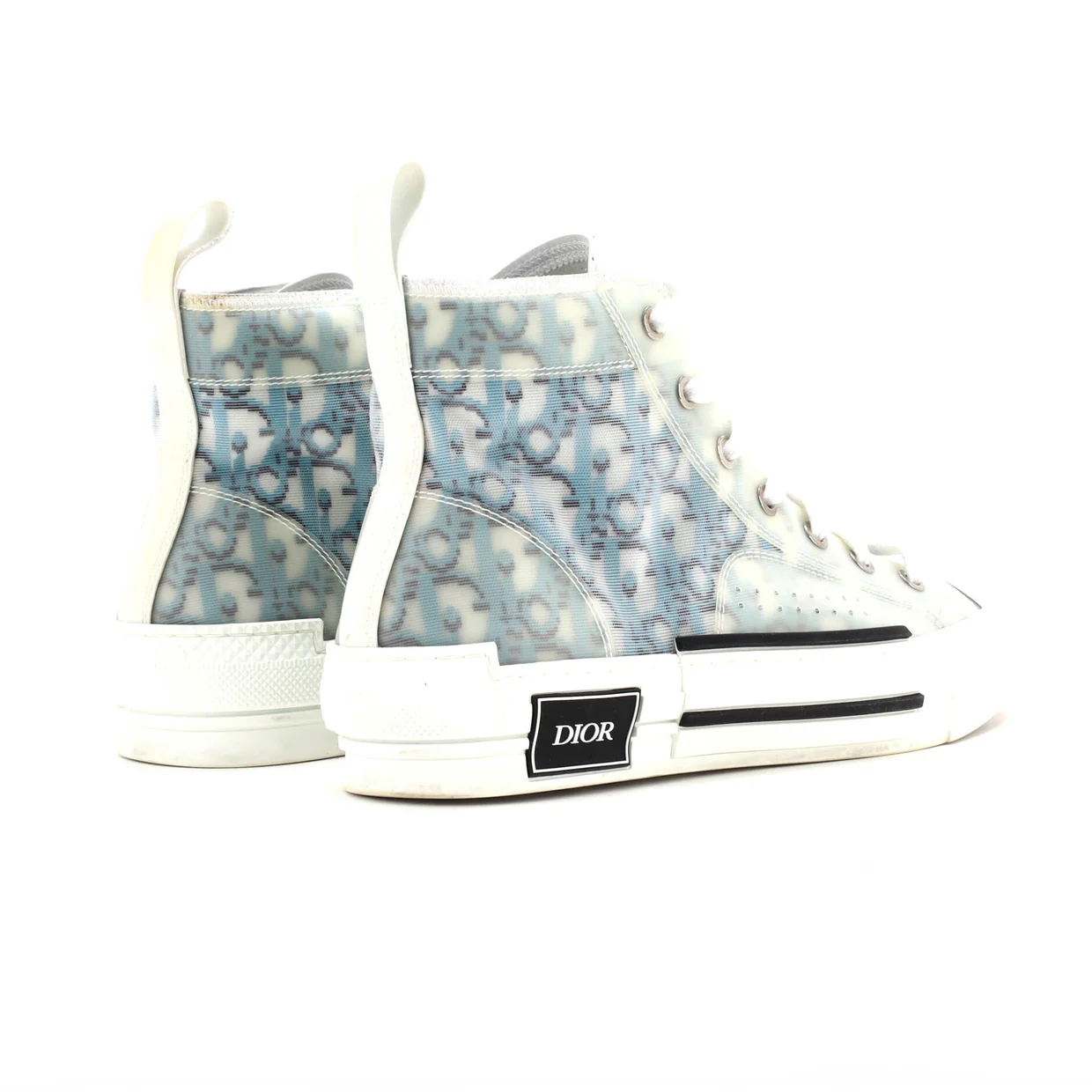Men's B23 High-Top Sneakers Oblique Coated Canvas and PVC - Deep Luxury