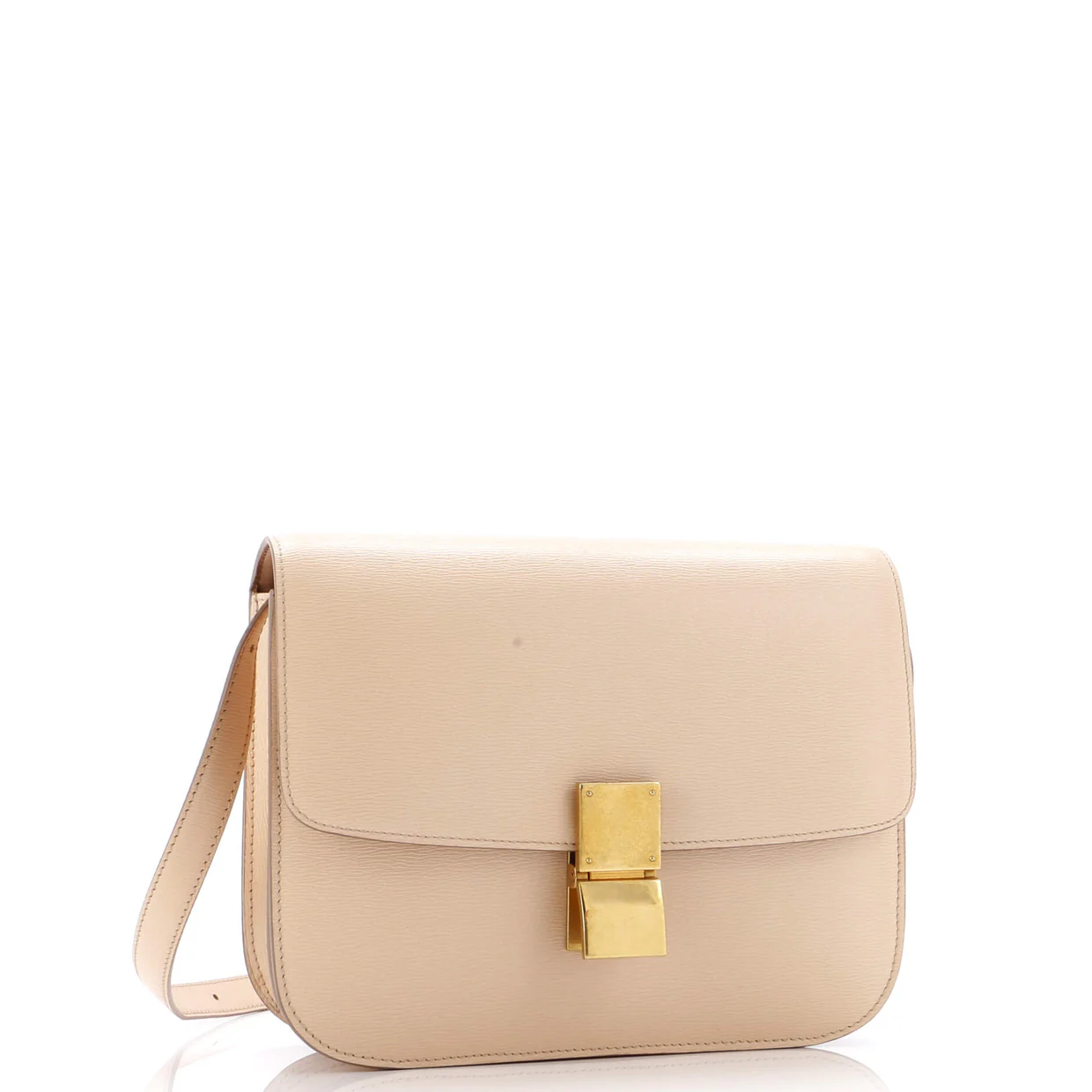 Classic Box Bag Grainy Leather Medium - Deep Luxury