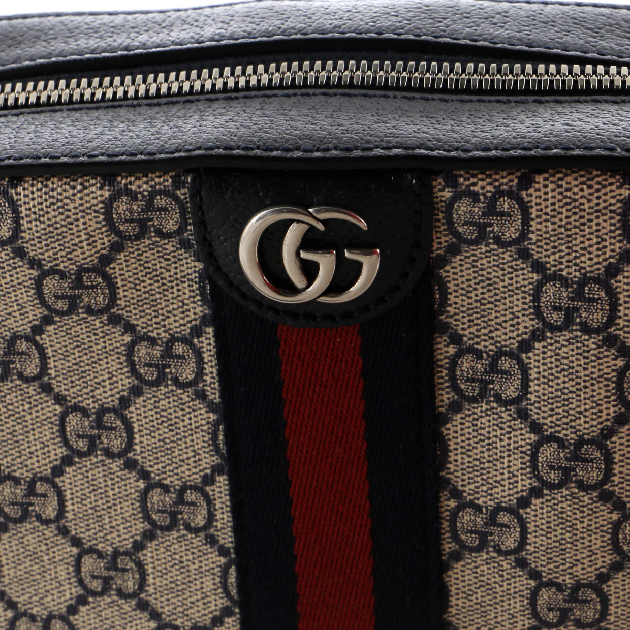 Ophidia Camera Shoulder Bag GG Coated Canvas with Leather Small - Deep Luxury