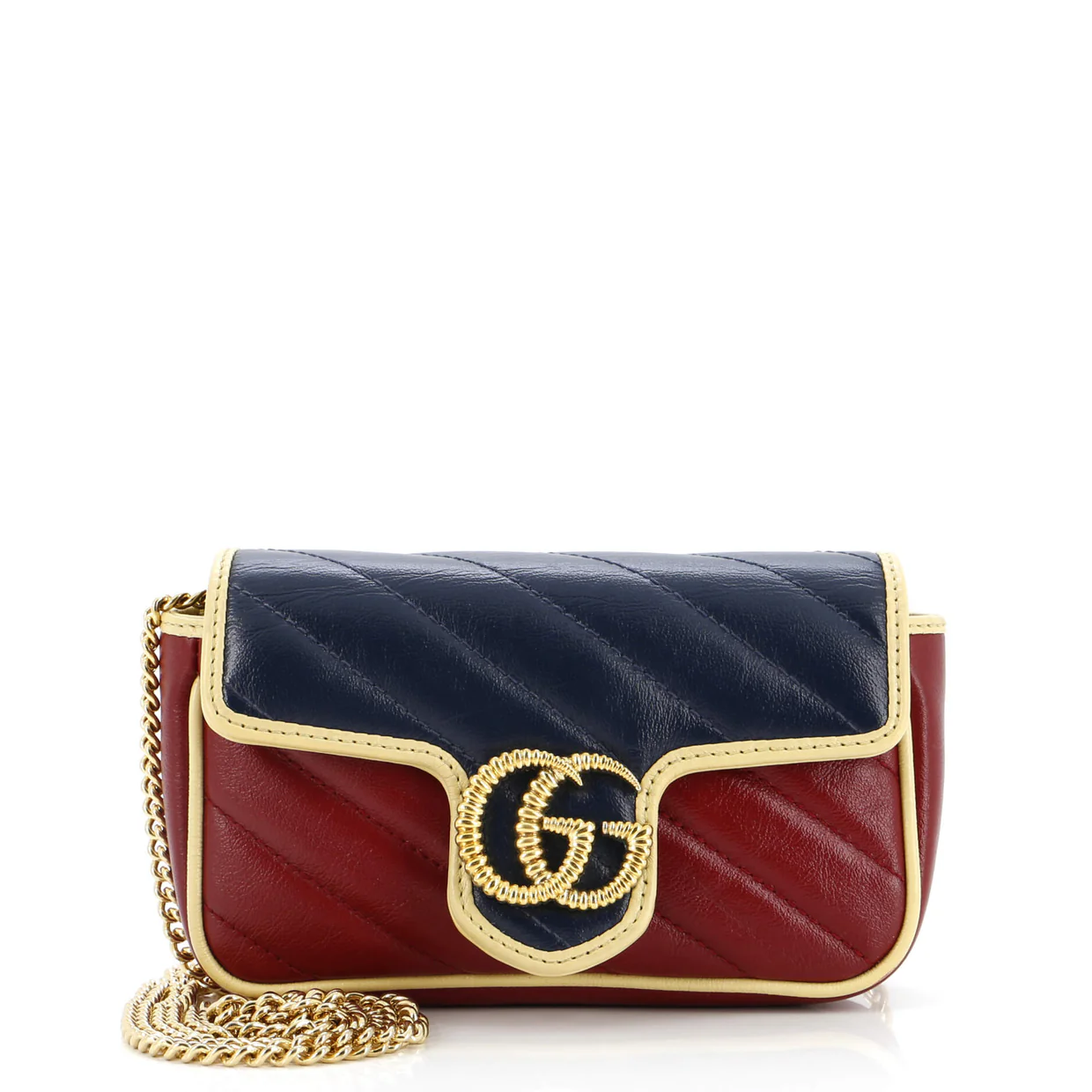 GG Marmont Flap Bag Diagonal Quilted Leather Super Mini - Deep Luxury