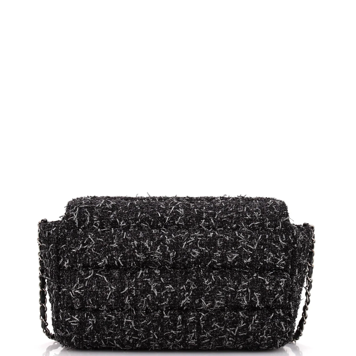 Classic Single Flap Bag Quilted Tweed Medium - Deep Luxury