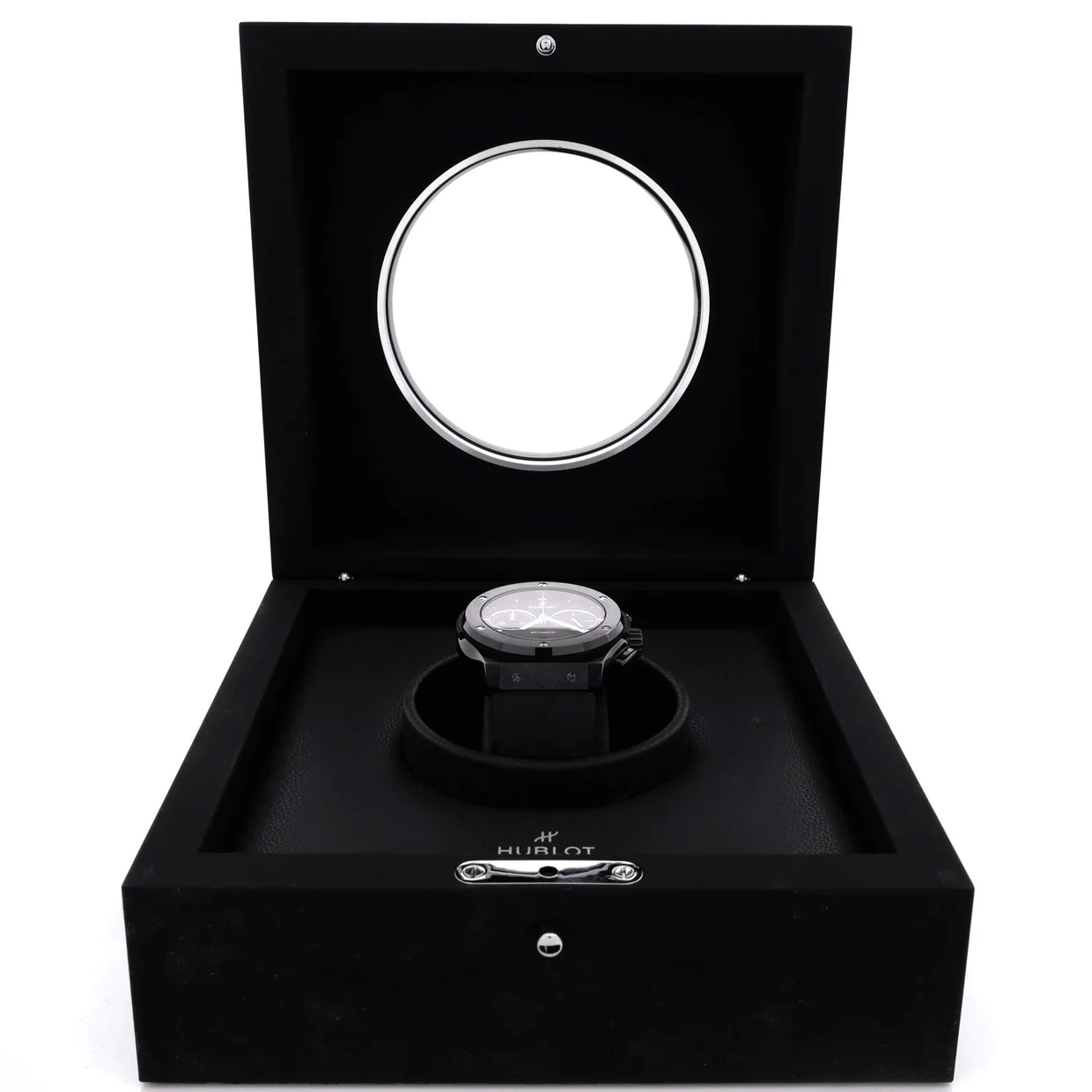 Classic Fusion Black Magic Chronograph Automatic Watch Ceramic and Rubber 45 - Deep Luxury
