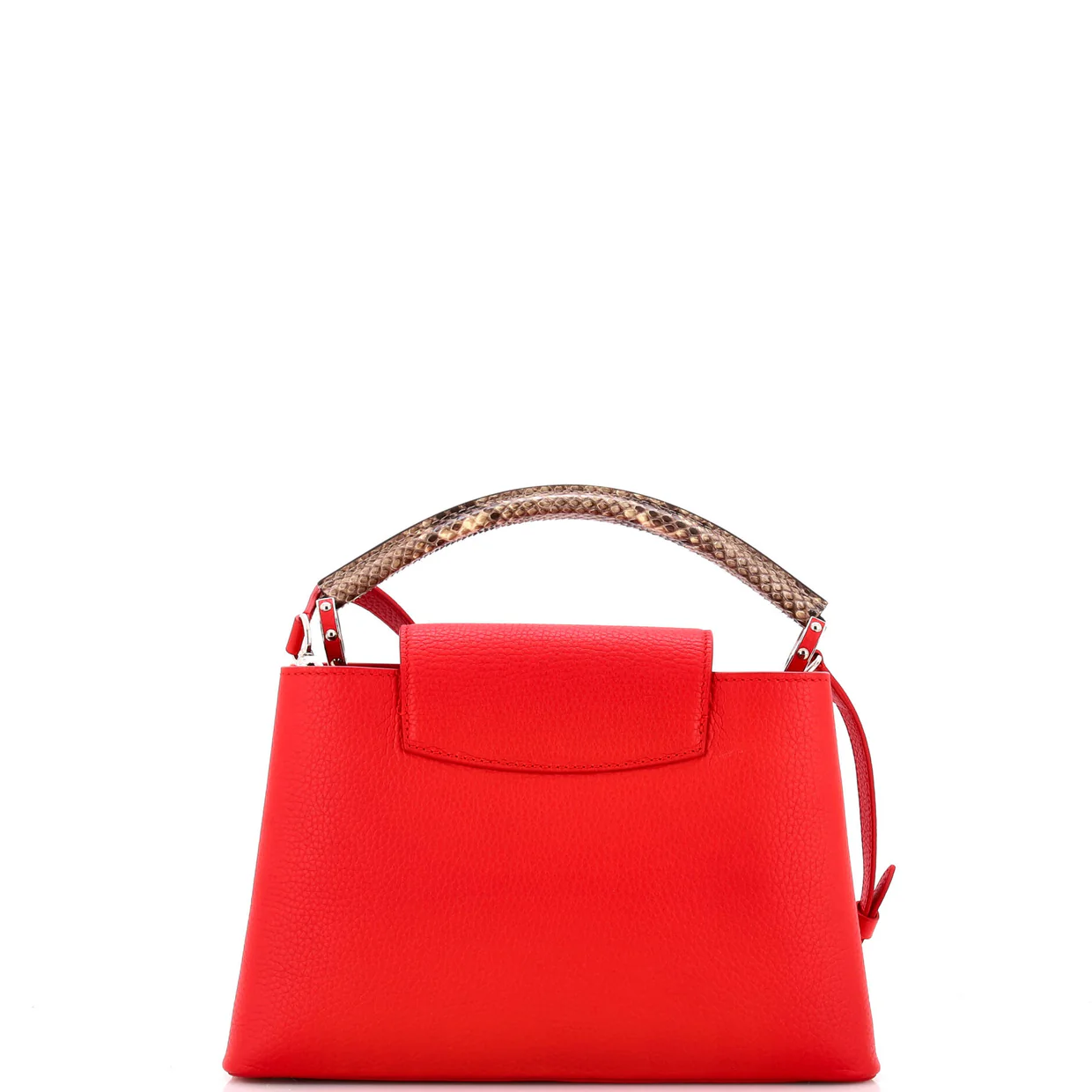 Capucines Bag Leather with Python PM - Deep Luxury