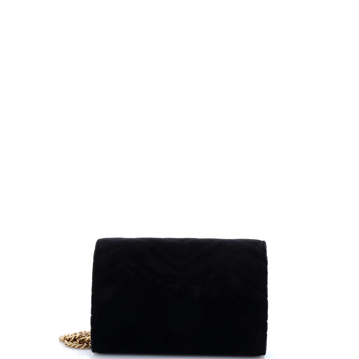 GG Marmont Chain Wallet Matelasse Velvet Mini - Deep Luxury