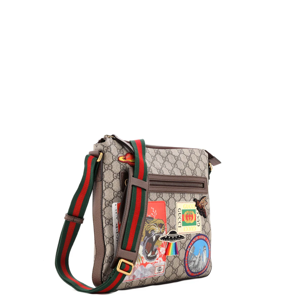 Courrier Zip Messenger GG Coated Canvas with Applique Medium - Deep Luxury