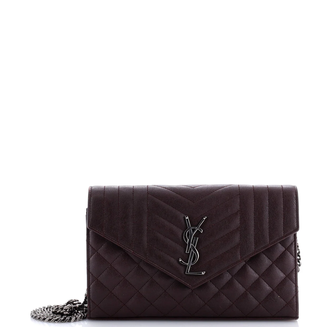 Classic Monogram Chain Wallet Mixed Matelasse Leather Medium - Deep Luxury