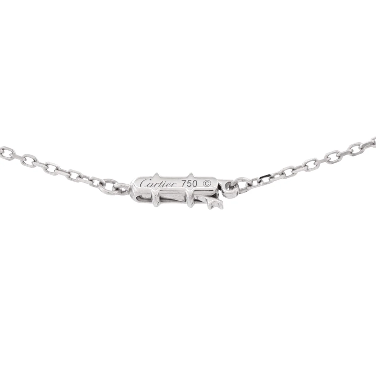 Love Interlocking Station Necklace 18K White Gold and Diamonds - Deep Luxury