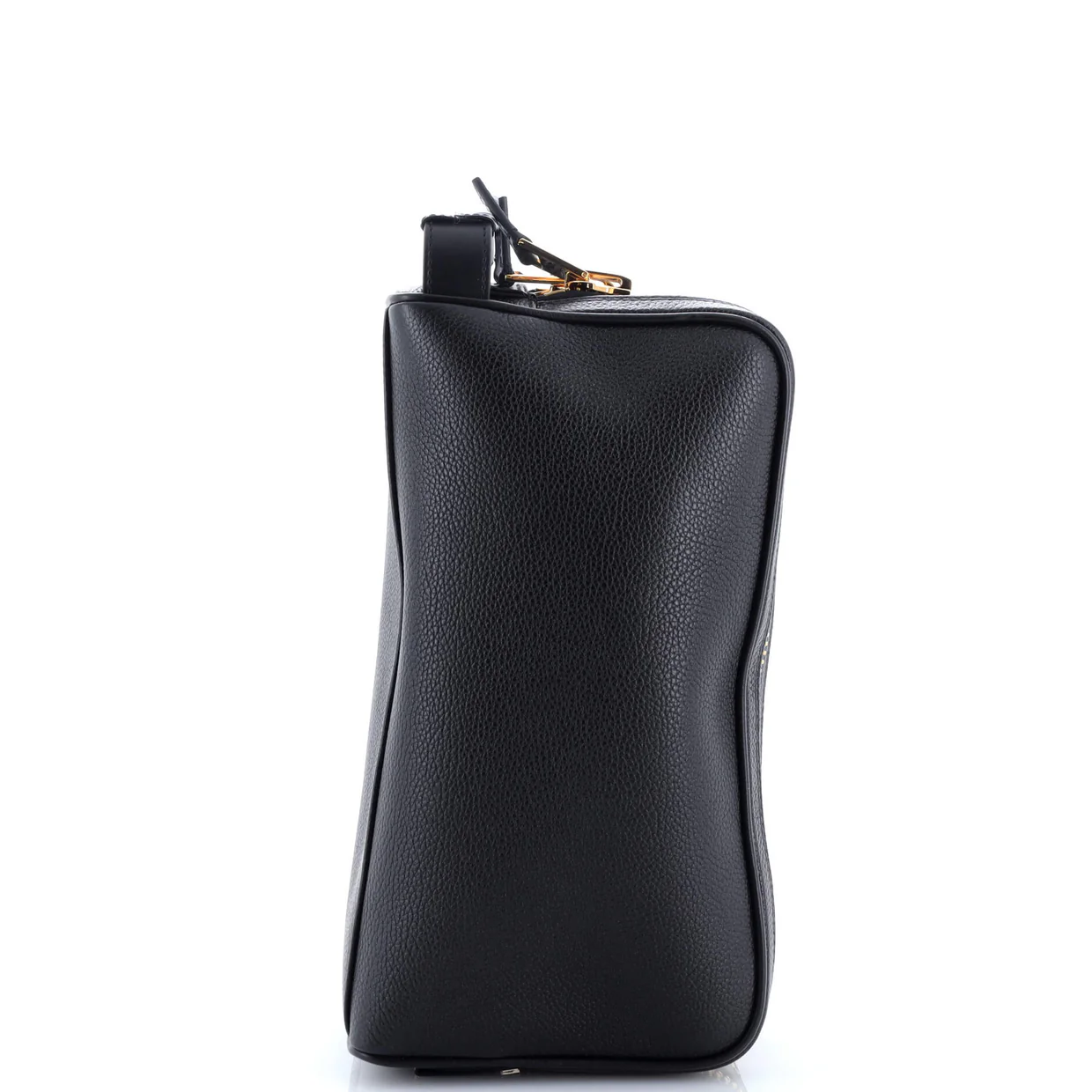 Double Zip Toiletry Bag Leather - Deep Luxury
