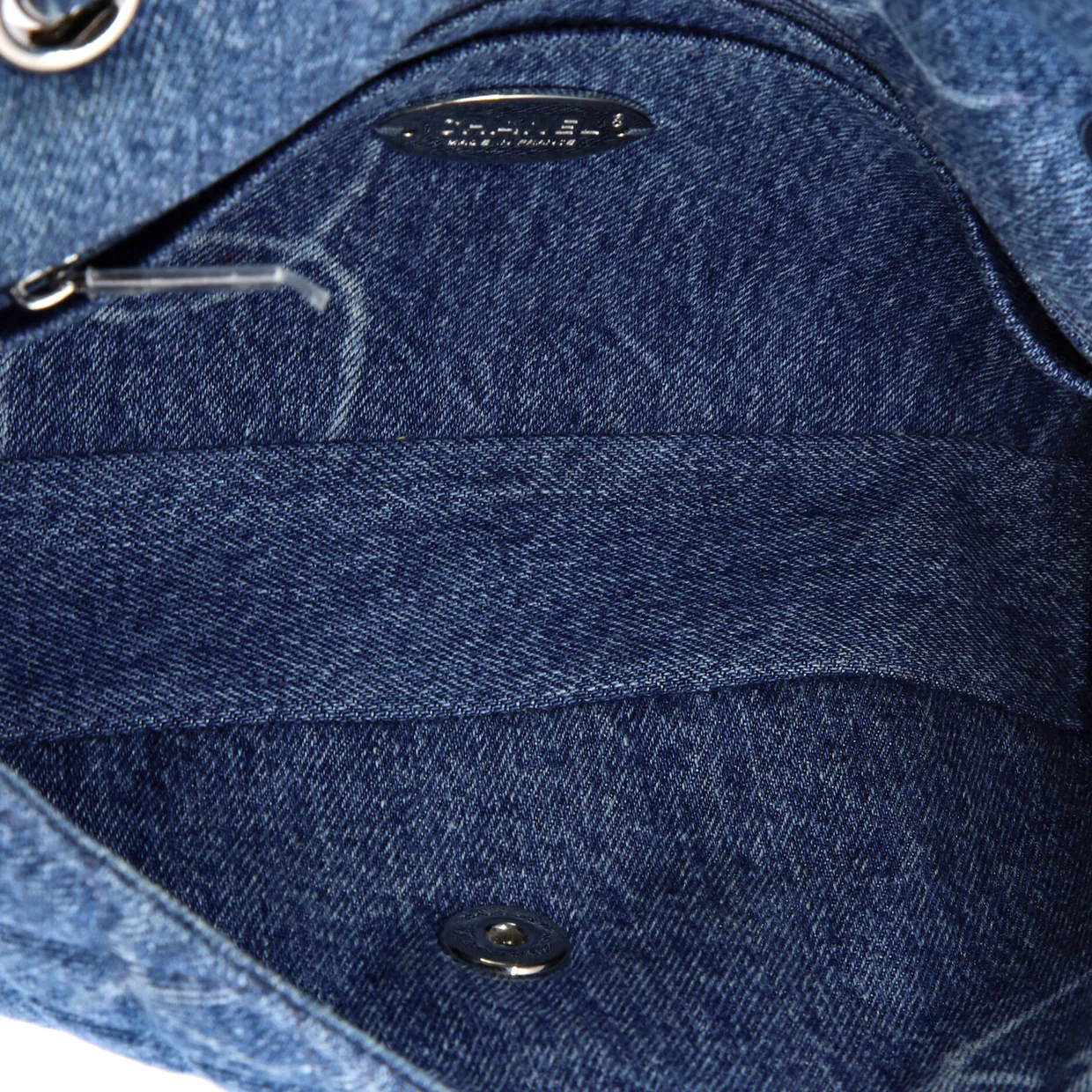 Classic Single Flap Bag Quilted CC Printed Denim Medium - Deep Luxury