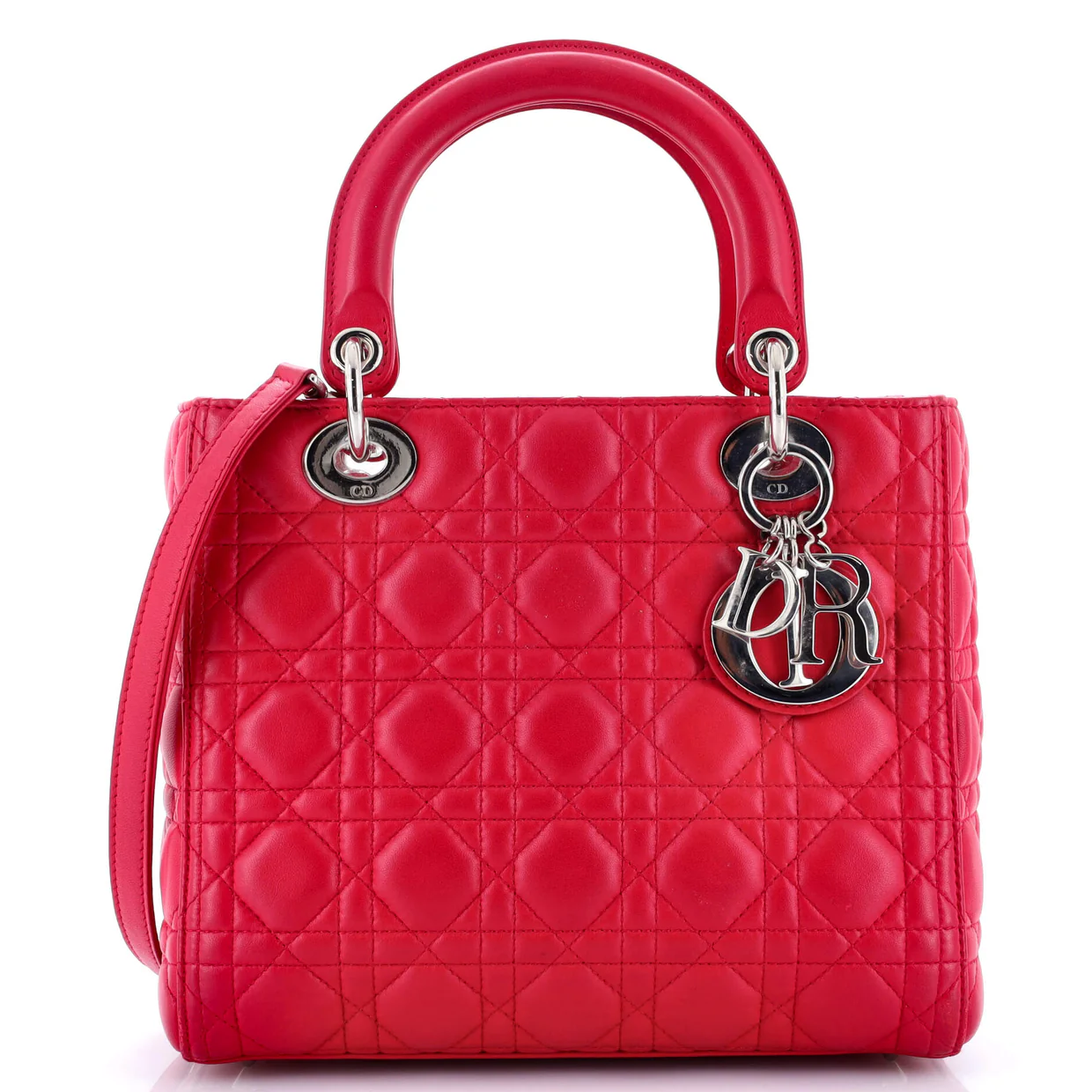 Lady Dior Bag Cannage Quilt Lambskin Medium - Deep Luxury