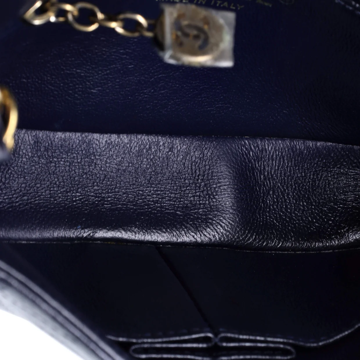 Reversed Flap Bag Chevron Lambskin Small - Deep Luxury