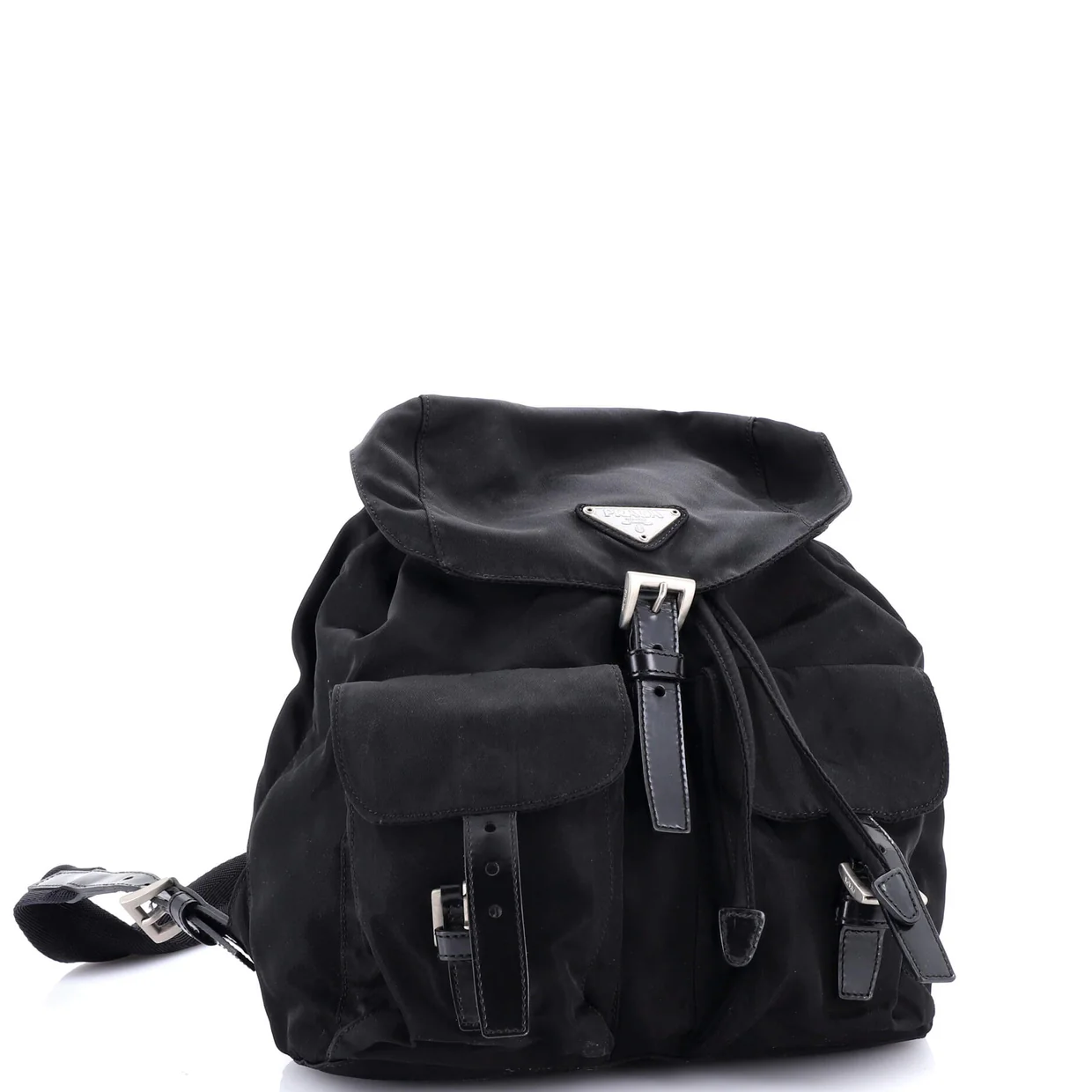 Double Front Pocket Backpack Tessuto Small - Deep Luxury