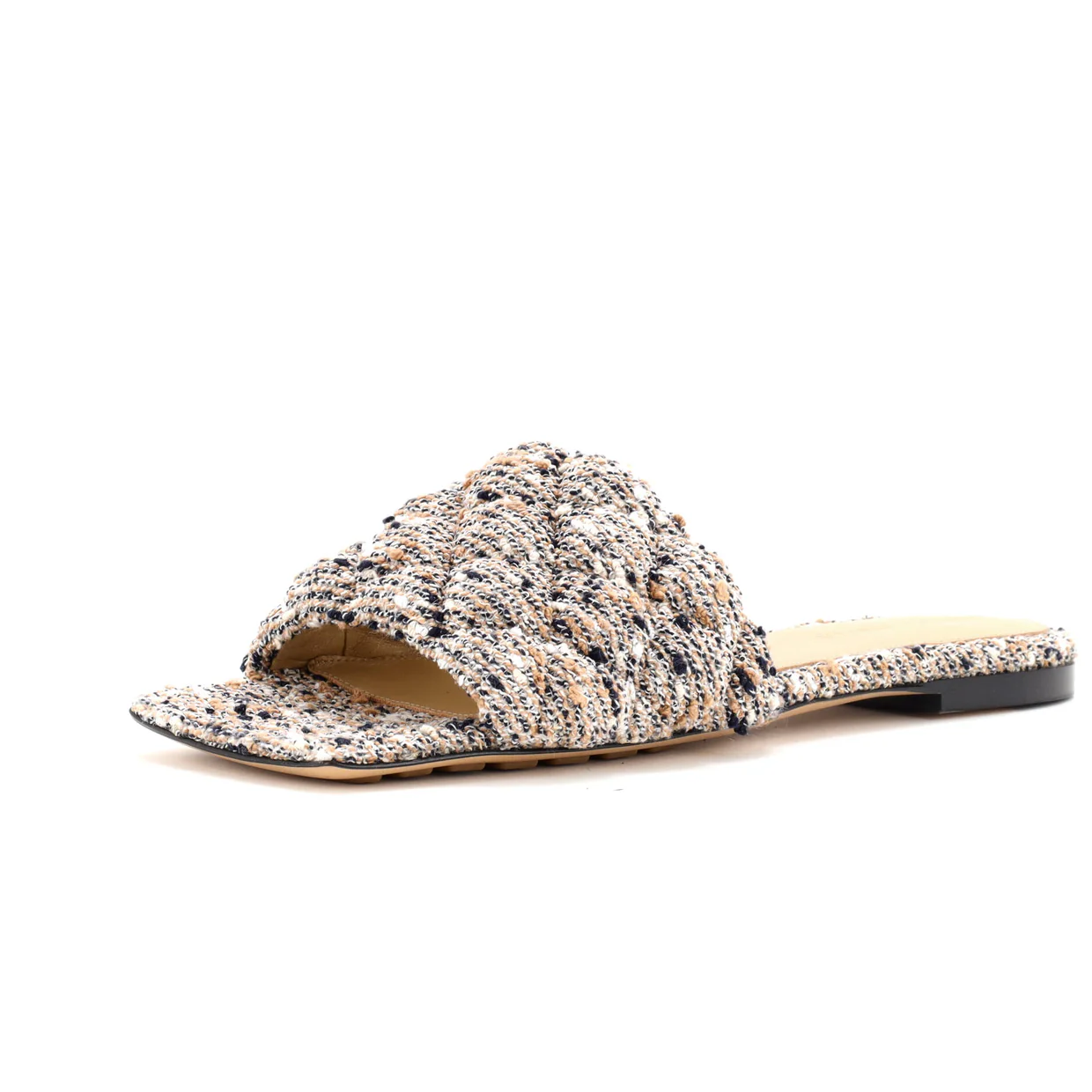 Women's The Padded Flat Sandals Quilted Boucle - Deep Luxury