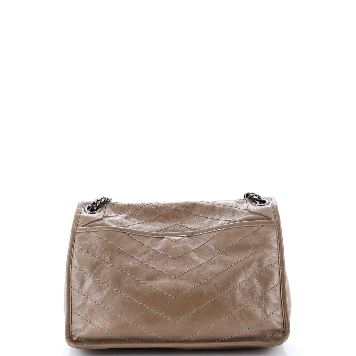 Niki Chain Flap Bag Matelasse Chevron Leather Medium - Deep Luxury