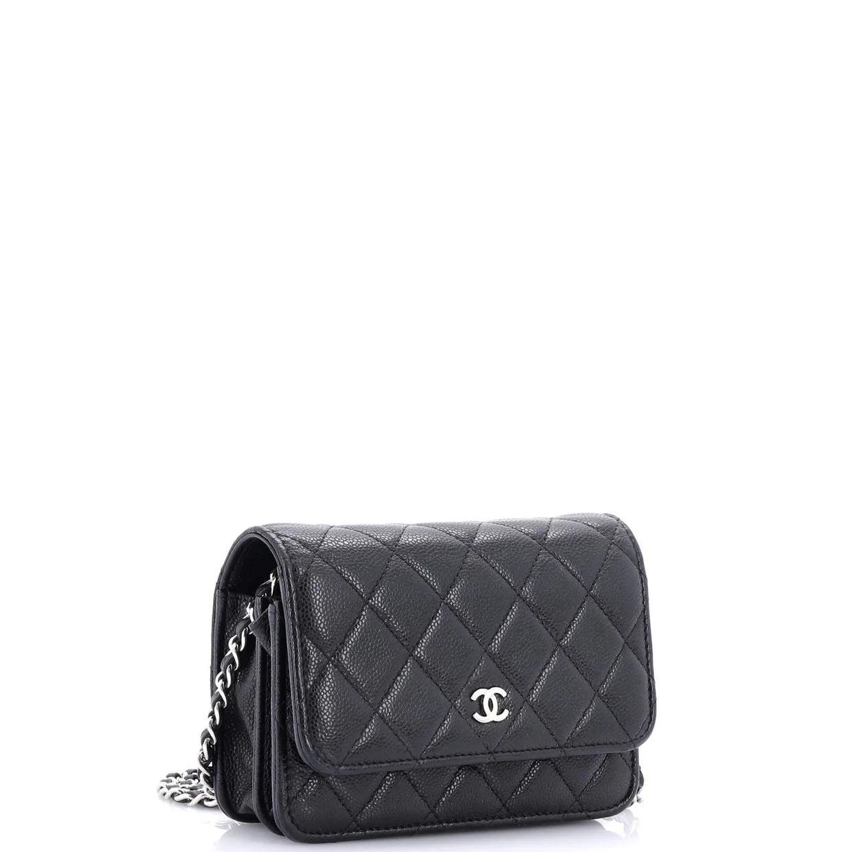 Wallet on Chain Quilted Caviar Mini - Deep Luxury