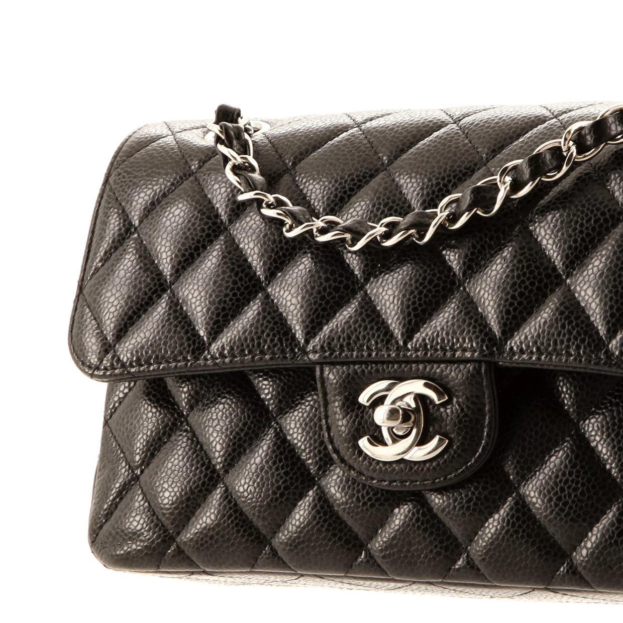 Classic Double Flap Bag Quilted Caviar Small - Deep Luxury