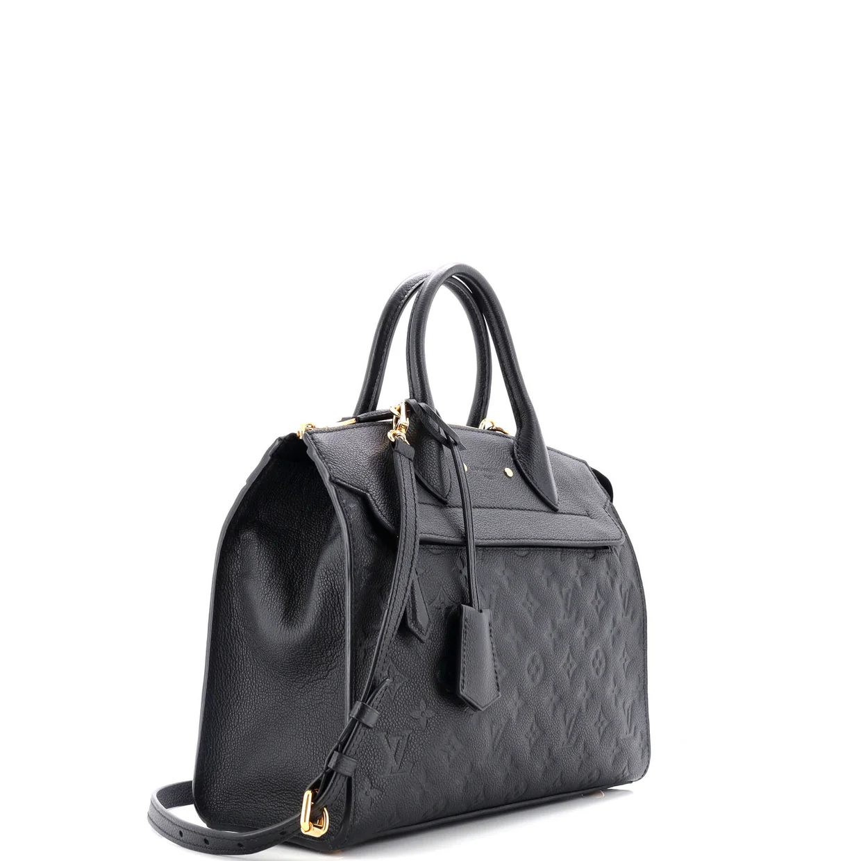 Pont Neuf Handbag Monogram Empreinte Leather MM - Deep Luxury