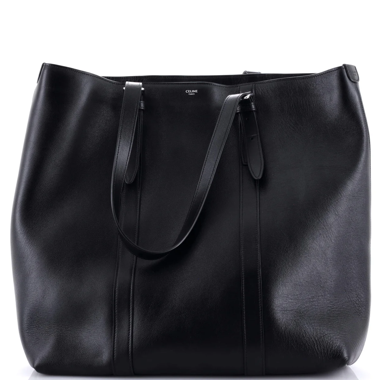 Buckle Cabas Tote Leather - Deep Luxury