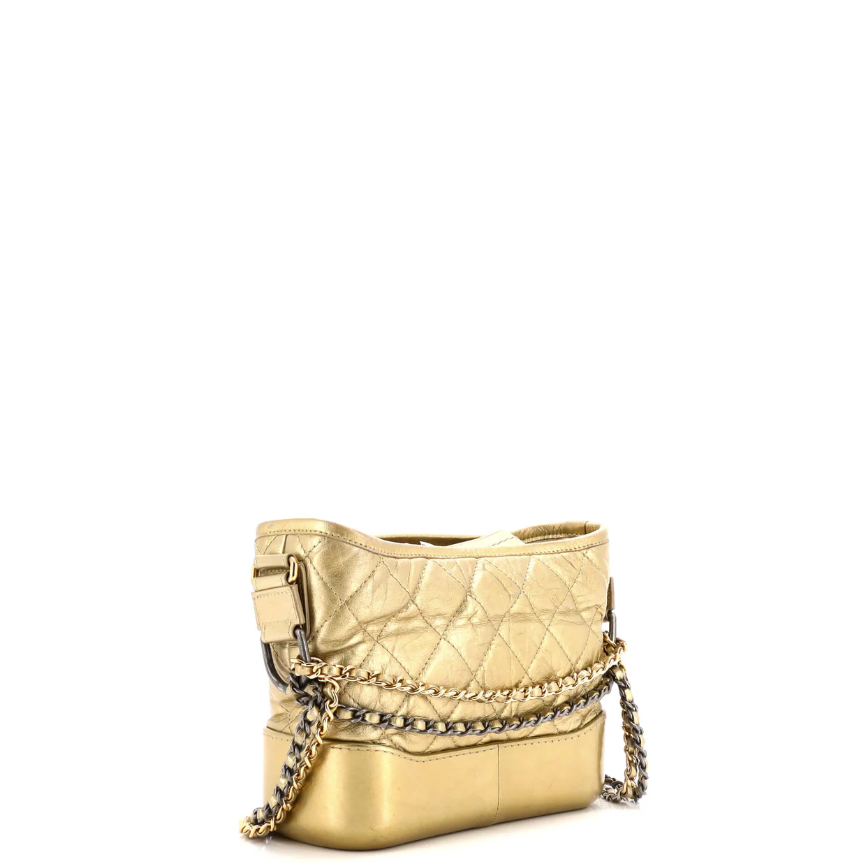 Gabrielle Hobo Quilted Aged Calfskin Small - Deep Luxury