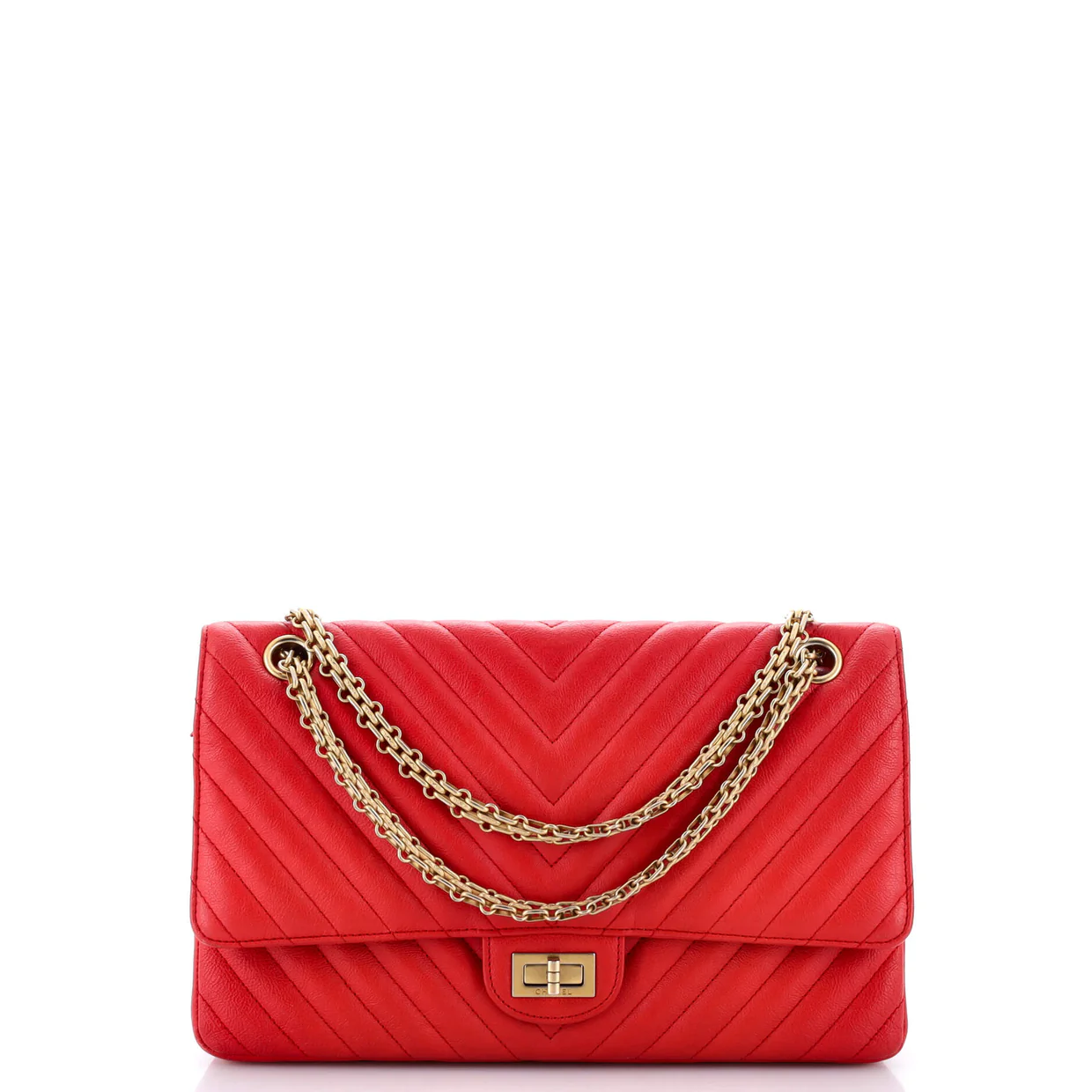 Reissue 2.55 Flap Bag Chevron Sheepskin 226 - Deep Luxury