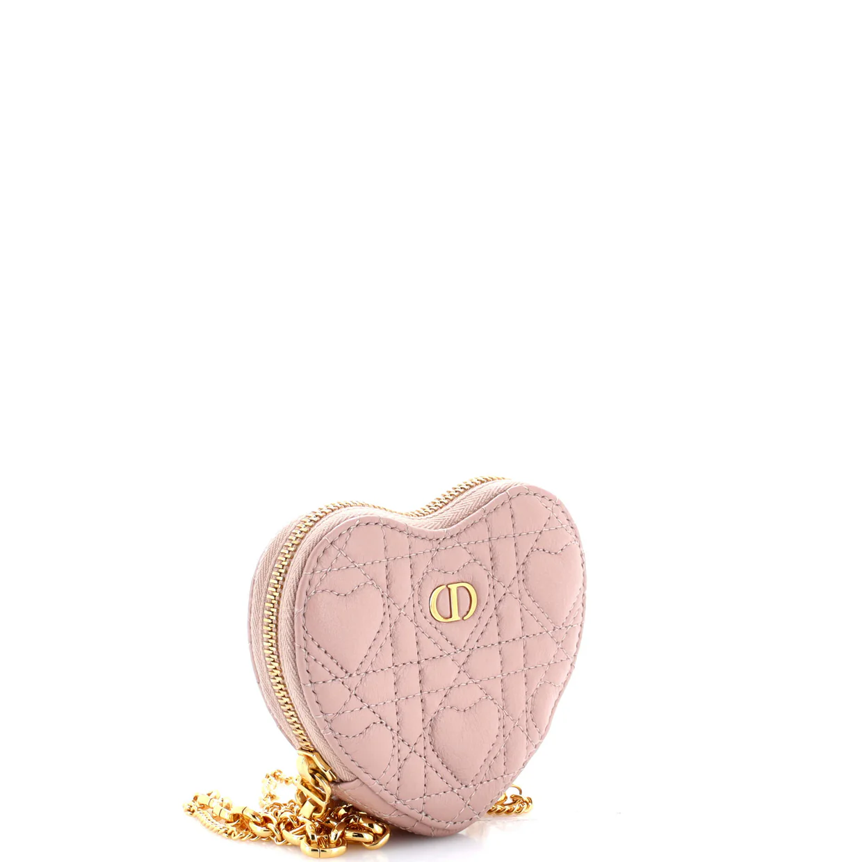 DiorAmour Caro Heart Pouch with Chain Cannage Quilt Calfskin - Deep Luxury