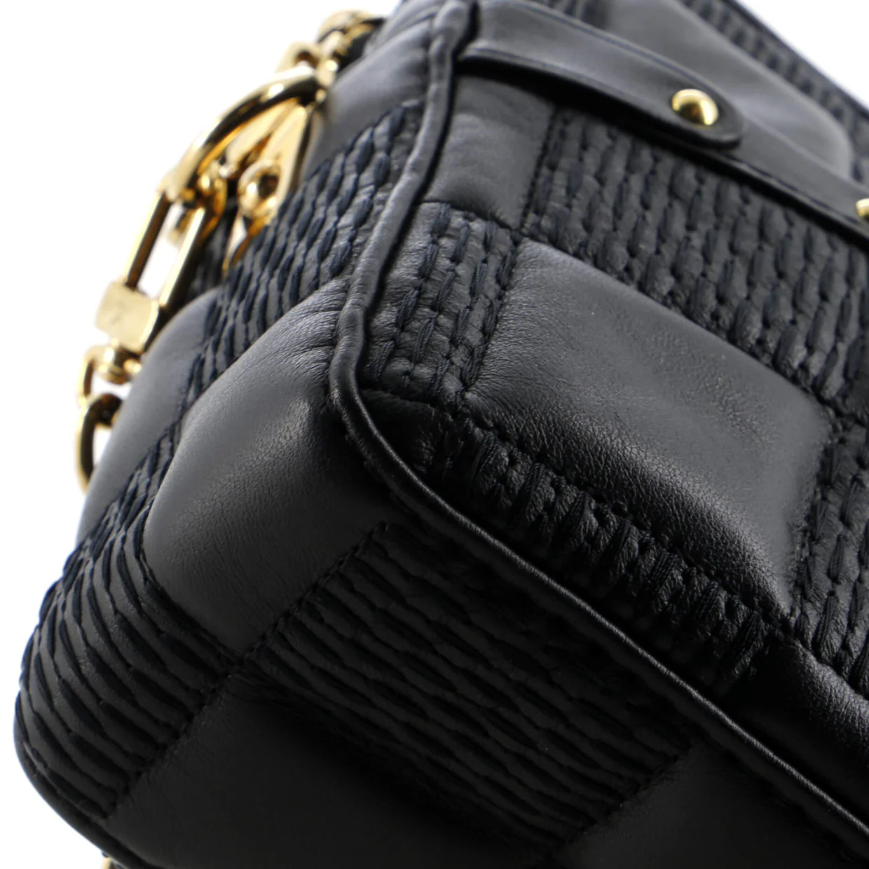 Troca Handbag Damier Quilted Lambskin PM - Deep Luxury
