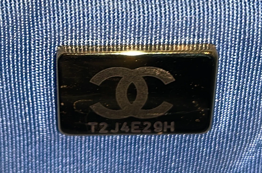 Denim Mood Chain Bucket Bag Logo Printed Quilted Fringe Denim Medium - Deep Luxury