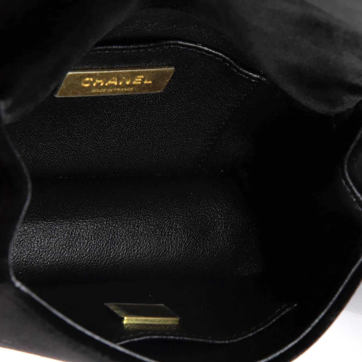 Crystal CC Full Flap Bag Quilted Velvet Mini - Deep Luxury