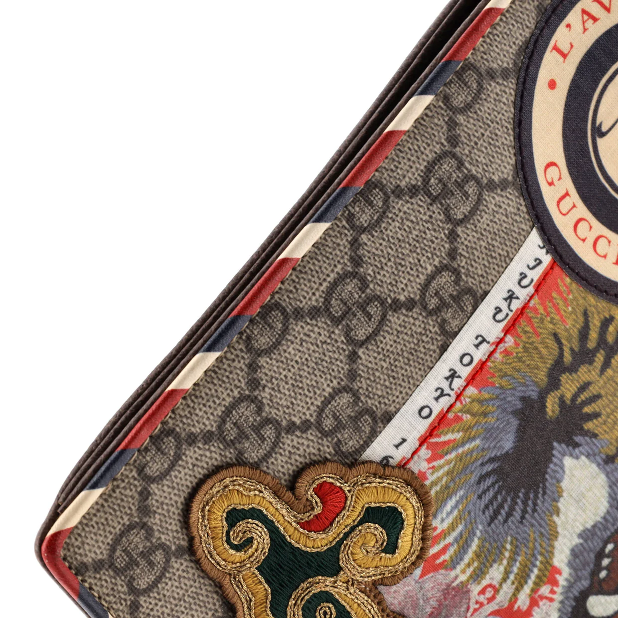 Courrier Pouch GG Coated Canvas with Applique - Deep Luxury