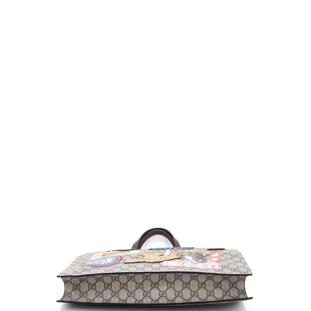 Courrier Convertible Soft Open Tote GG Coated Canvas with Applique North South - Deep Luxury