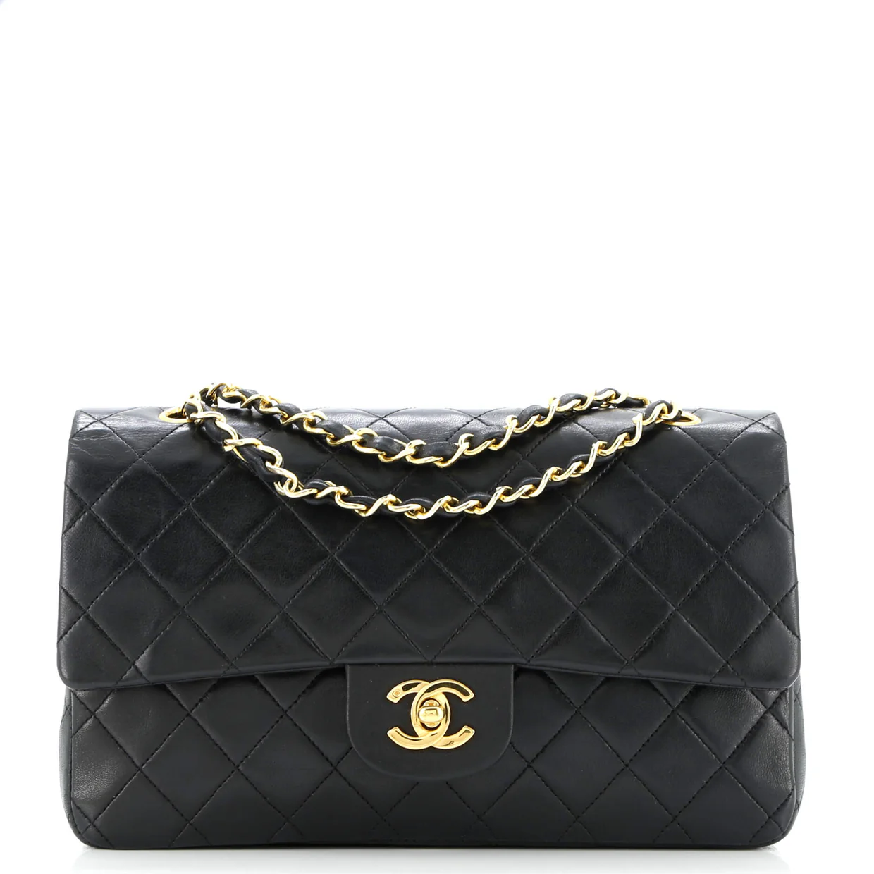 Vintage Classic Double Flap Bag Quilted Lambskin Medium - Deep Luxury