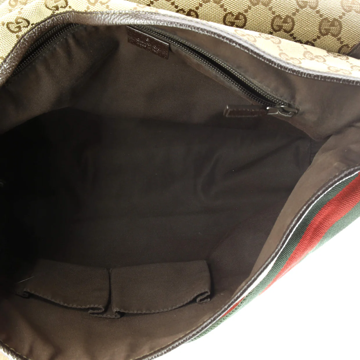 Web Strap Flap Messenger GG Canvas Medium - Deep Luxury