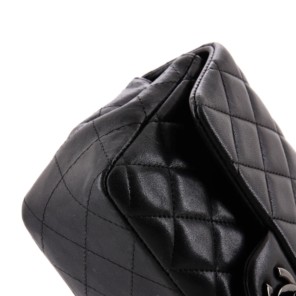 So Black Classic Single Flap Bag Quilted Lambskin Mini - Deep Luxury