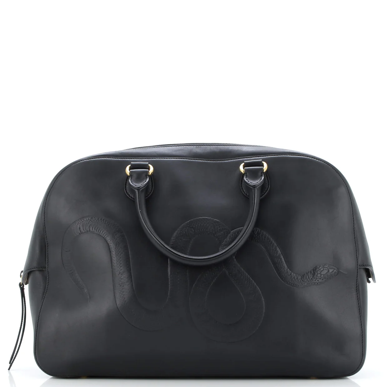 Animal Duffle Bag Embossed Leather Large - Deep Luxury