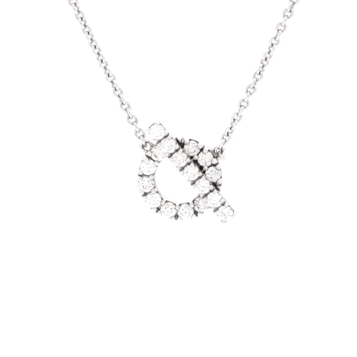 Finesse Pendant Necklace 18K White Gold and Diamonds - Deep Luxury