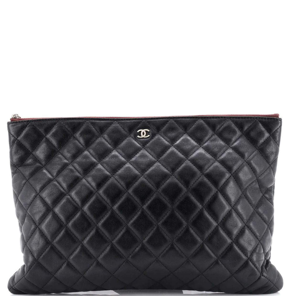O Case Clutch Quilted Lambskin Large - Deep Luxury