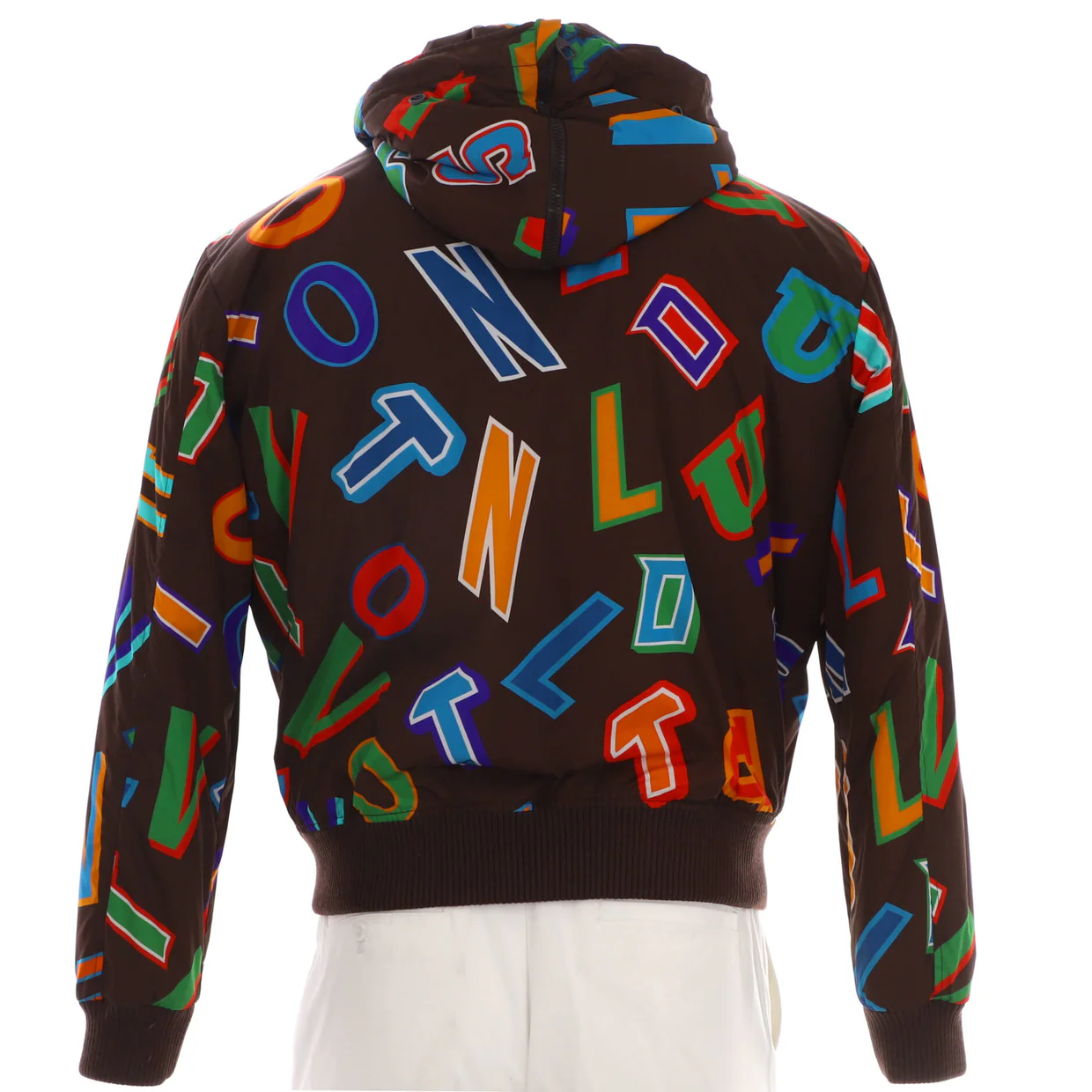Men's LV x NBA Letters Hooded Blouson Jacket Printed Polyamide - Deep Luxury