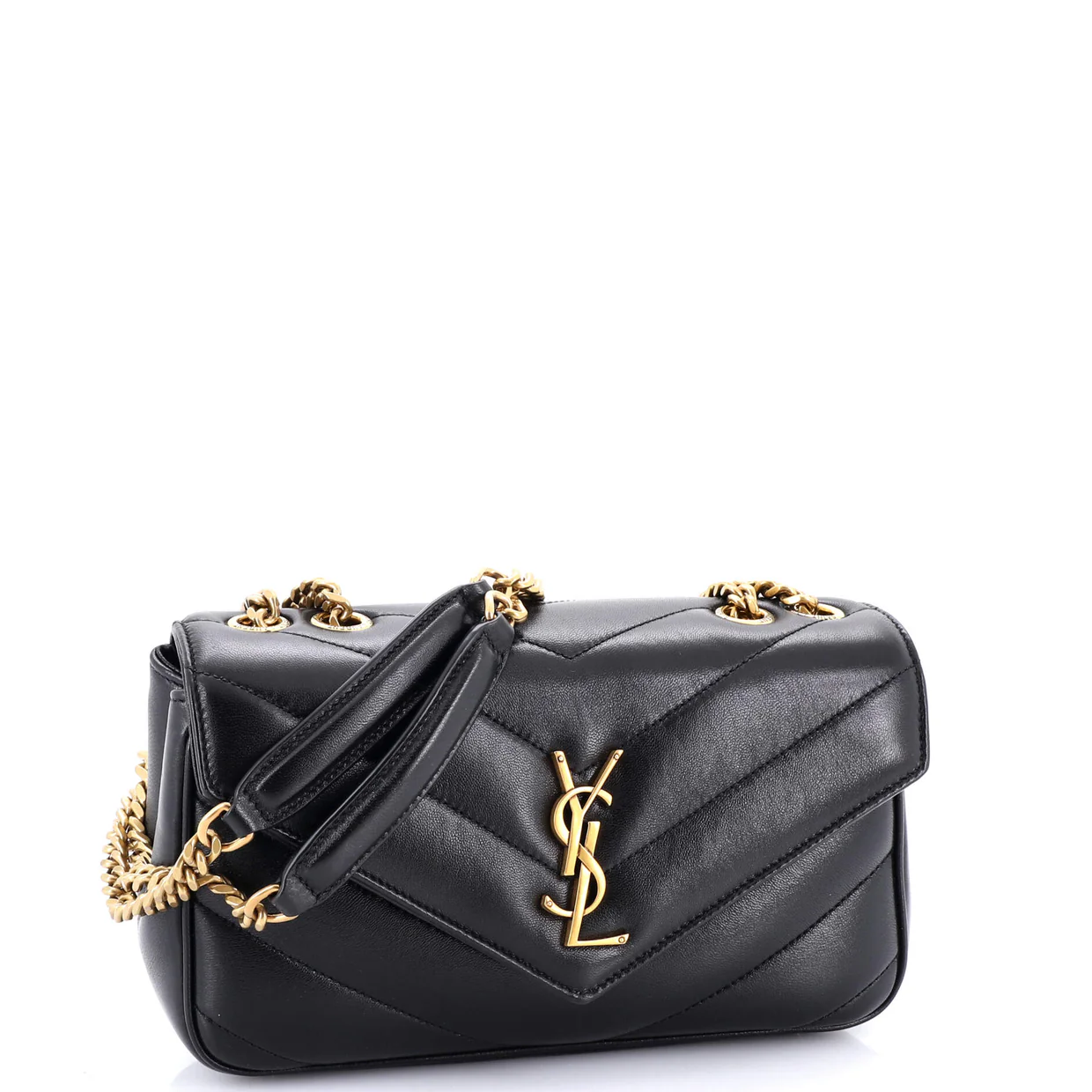 Loulou NM Shoulder Bag Matelasse Chevron Leather Small - Deep Luxury