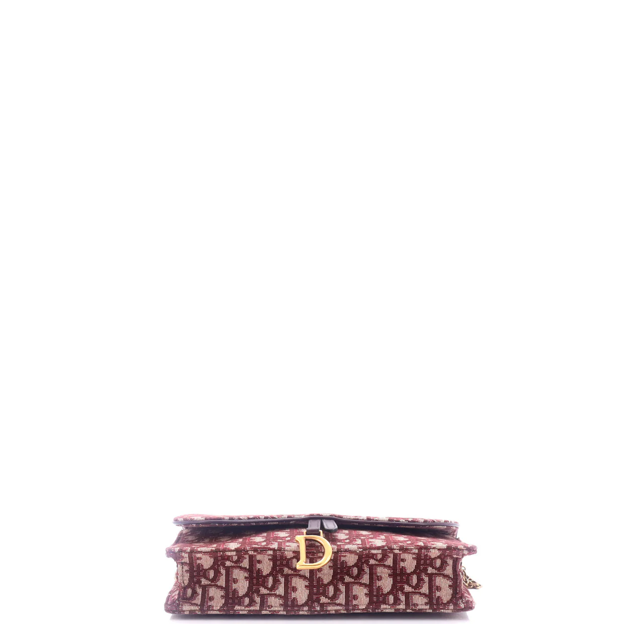 Saddle Chain Clutch Oblique Canvas - Deep Luxury