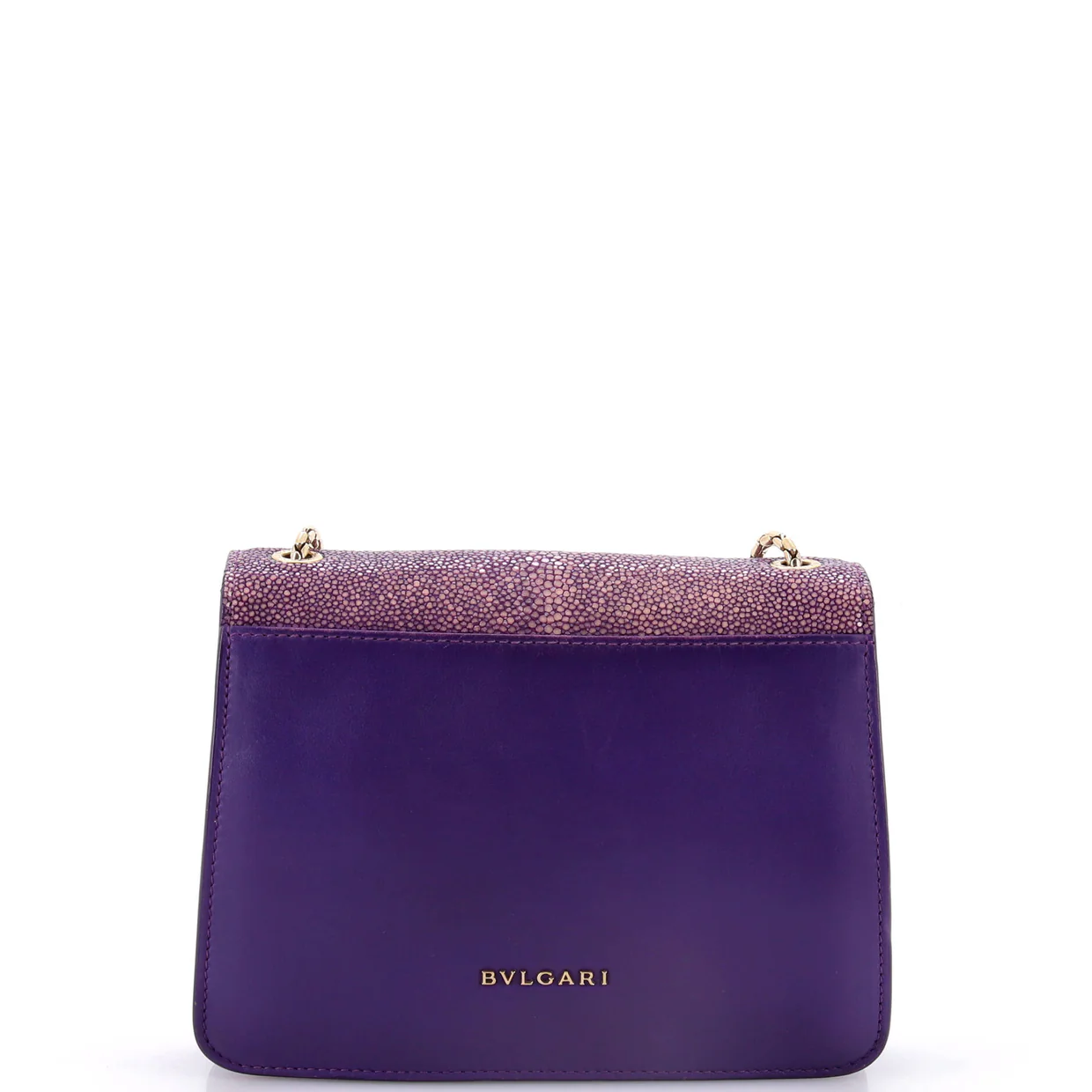 Serpenti Forever Square Shoulder Bag Leather and Stingray Small - Deep Luxury