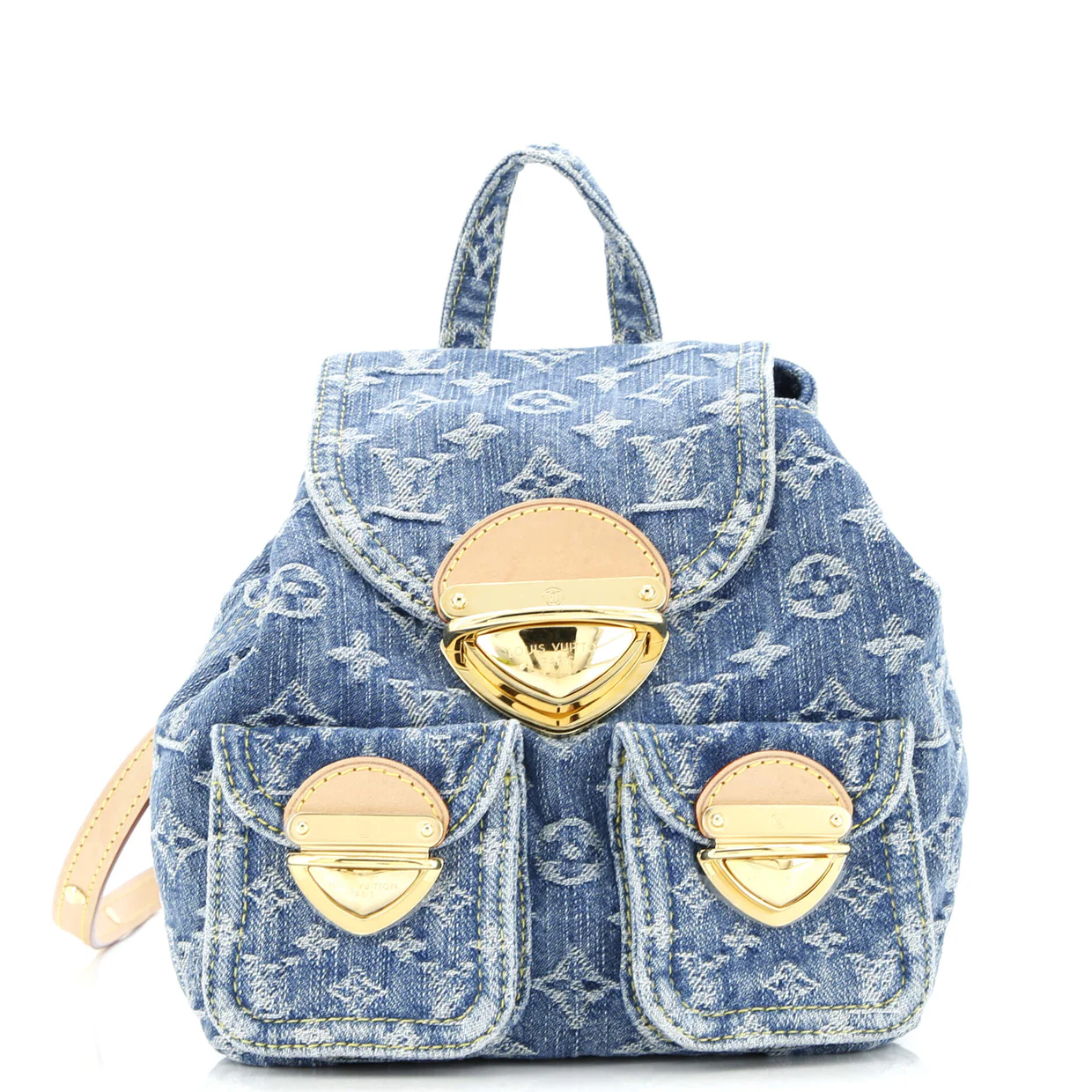 Venice Backpack Monogram Denim - Deep Luxury