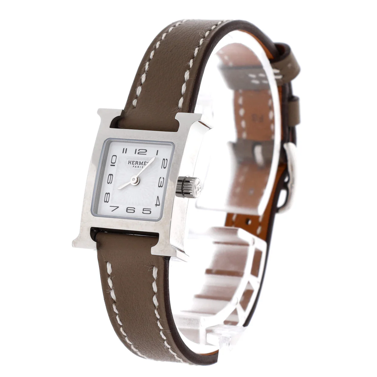 Heure H Quartz Watch Plated Metal and Leather 17 - Deep Luxury
