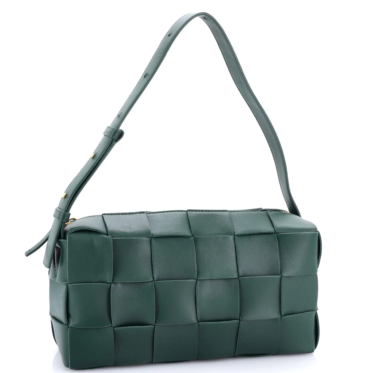 Brick Cassette Shoulder Bag Maxi Intrecciato Leather - Deep Luxury