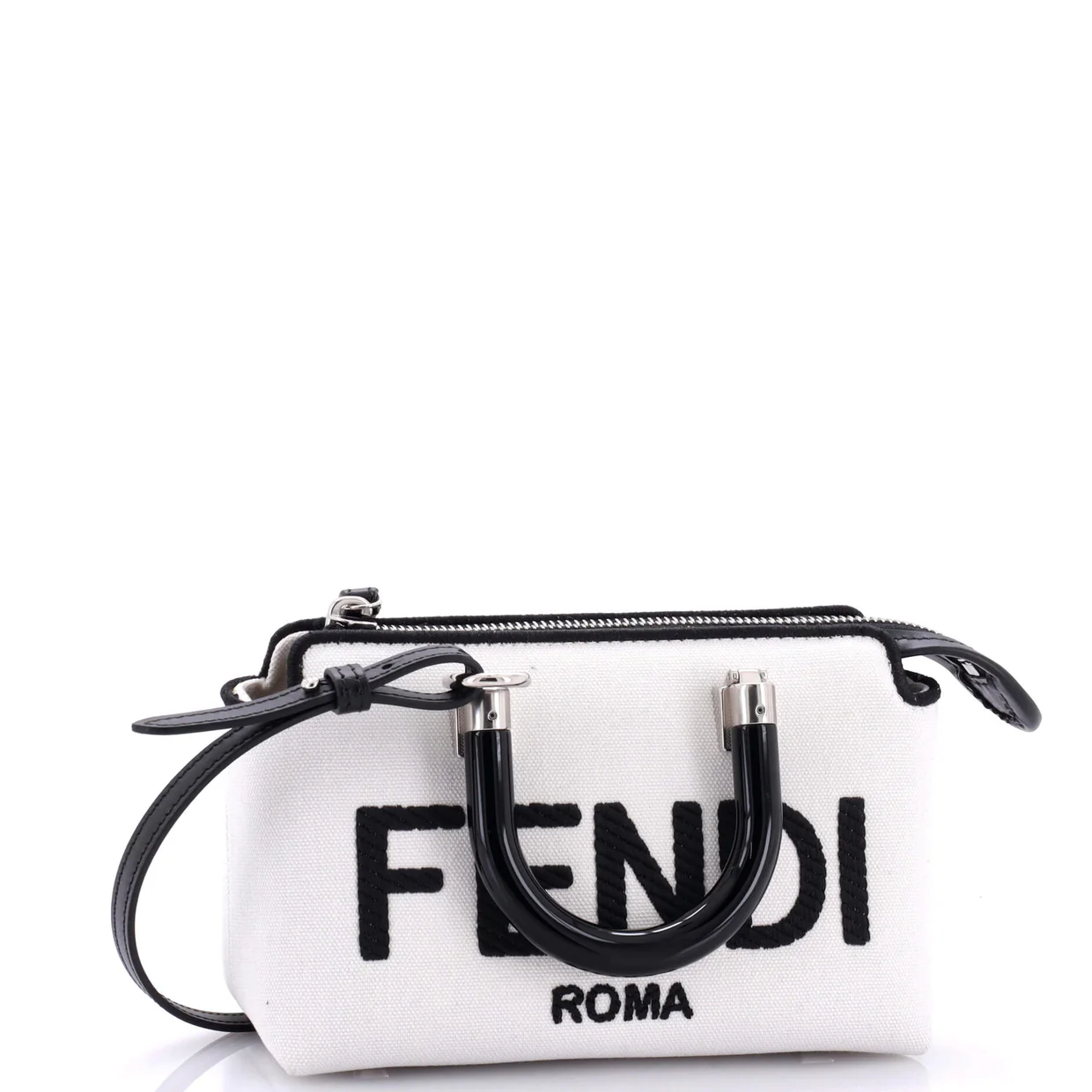 Logo By The Way Top Handle Bag Embroidered Canvas Mini - Deep Luxury