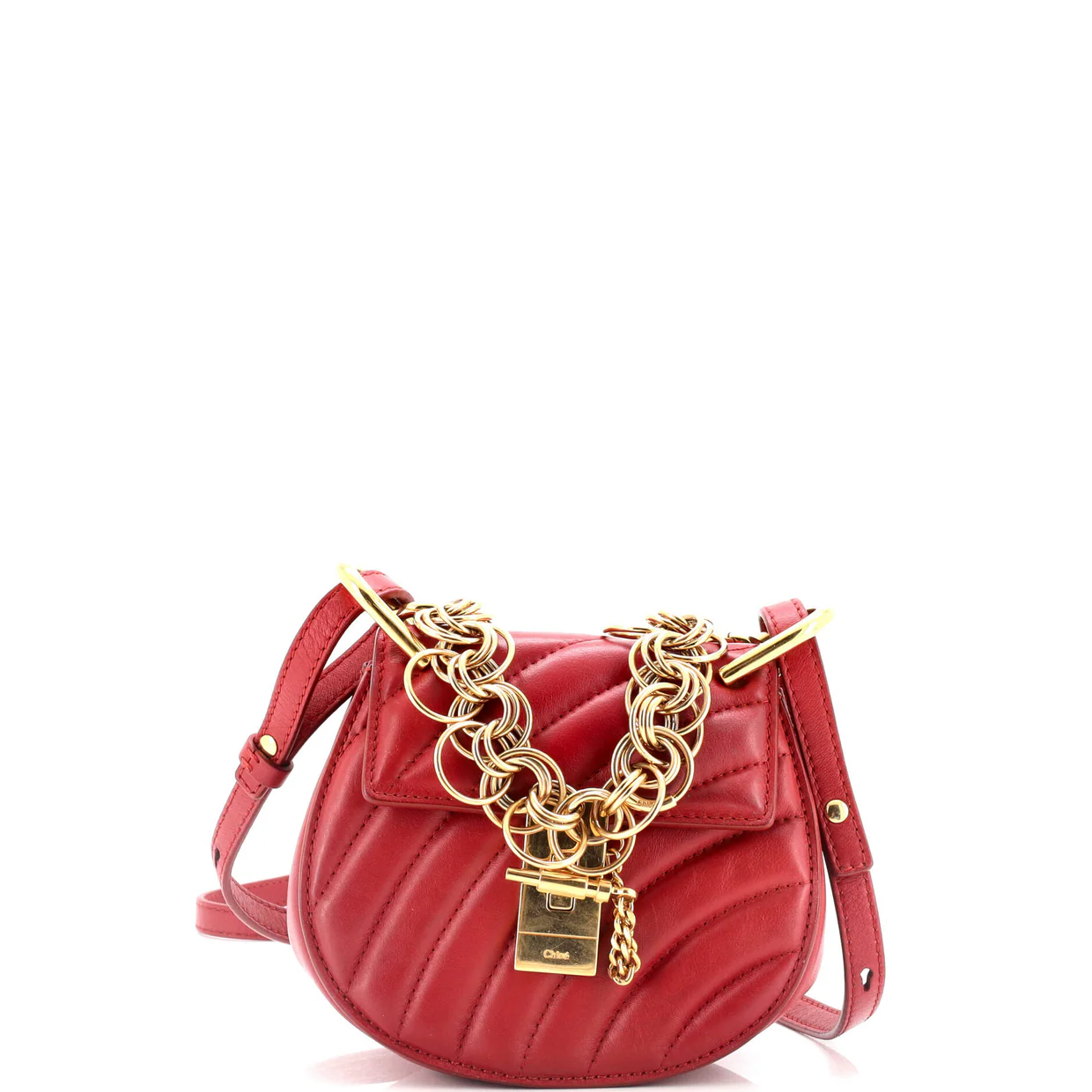 Drew Bijou Crossbody Bag Quilted Leather Nano - Deep Luxury