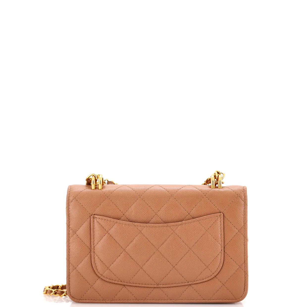Coco First Wallet on Chain Quilted Caviar - Deep Luxury