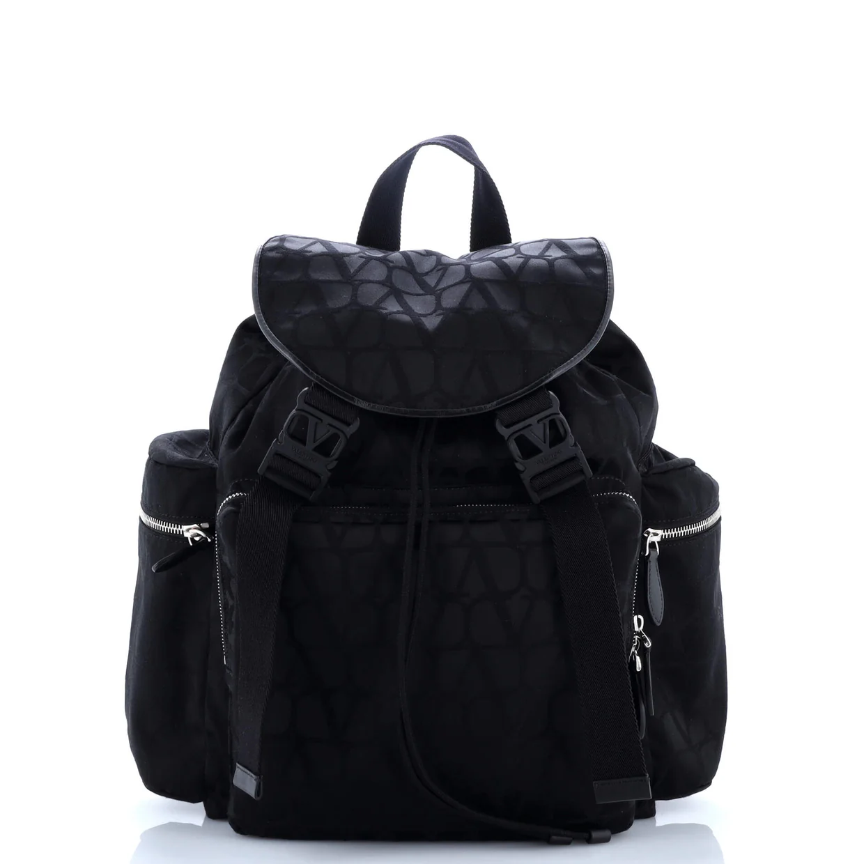 Double Buckle Backpack Toile Iconograph Nylon - Deep Luxury