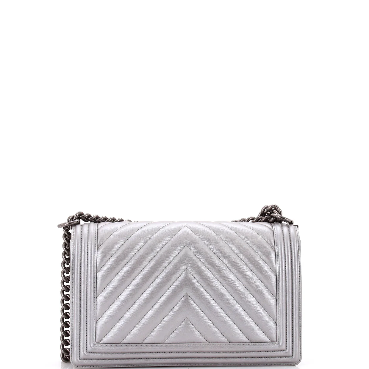 Boy Flap Bag Chevron Caviar New Medium - Deep Luxury